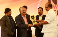 Dr. Majeed receives Global Innovation & Excellence from Mr. K.V. Thomas Chairman of the Public Accounts Committee of Parliament